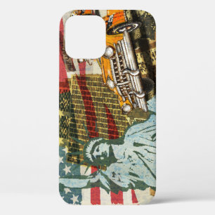 New York vintage travel poster. iPhone 12 Case