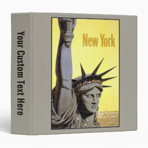 New York Vintage Travel Poster custom binders