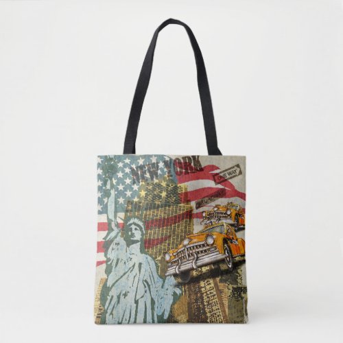 New York vintage travel poster Tote Bag