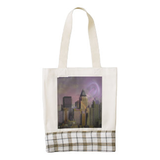 New York, violet dream Zazzle HEART Tote Bag