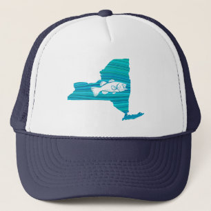 New York Wave Fishing Trucker Hat