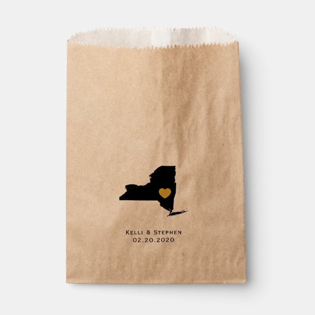 New York Wedding Favor Treat Sacks, Gift Bags (Front)