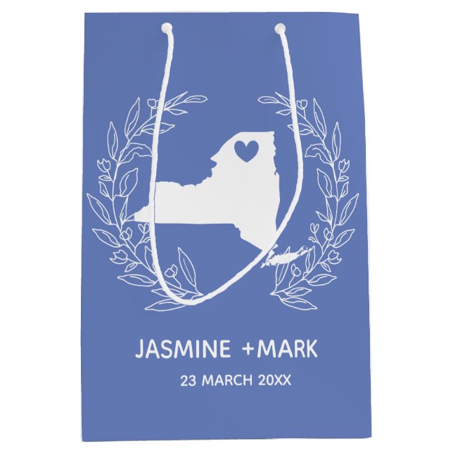 New York wedding favors custom Medium Gift Bag (Front)