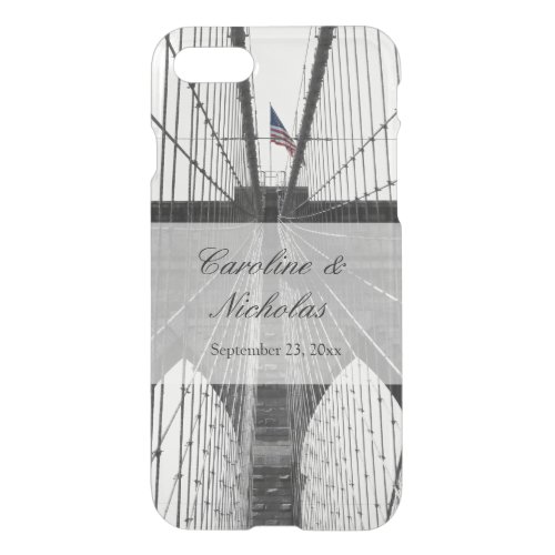 New York Wedding NYC Brooklyn Bridge iPhone SE87 Case