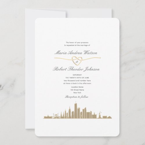 New York Wedding QR Code Invitation