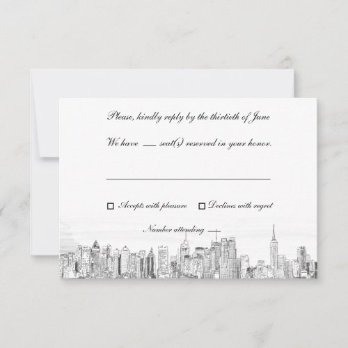 New York Wedding RSVP Cards for Your Celebration