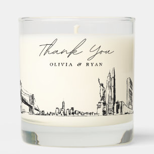 New York Wedding Thank You Gift Custom Candle