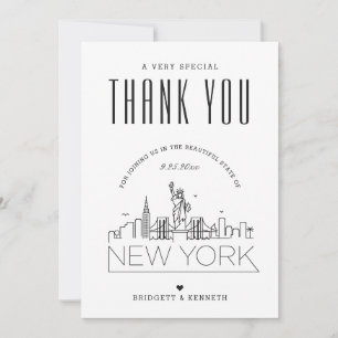 New York Wedding Thank You + Photo Card