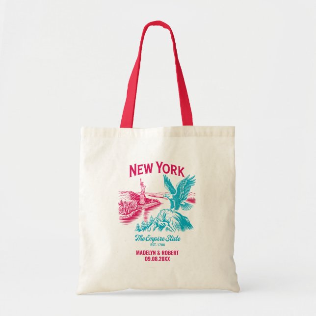 New York Wedding Welcome Bag, State Love Tote Bag (Front)