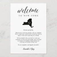 New York Wedding Welcome Letter & Itinerary