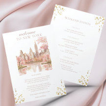 New York Wedding Welcome Letter & Itinerary