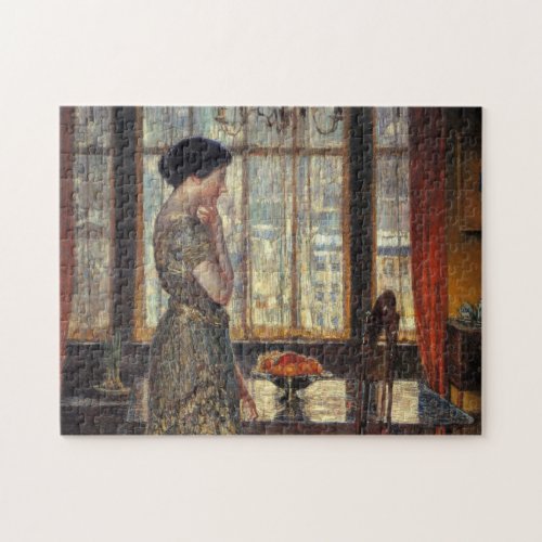 New York Window in Winter by Childe Hassam Jigsaw Puzzle
