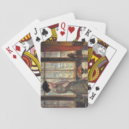 New York Window in Winter by Childe Hassam Poker Cards