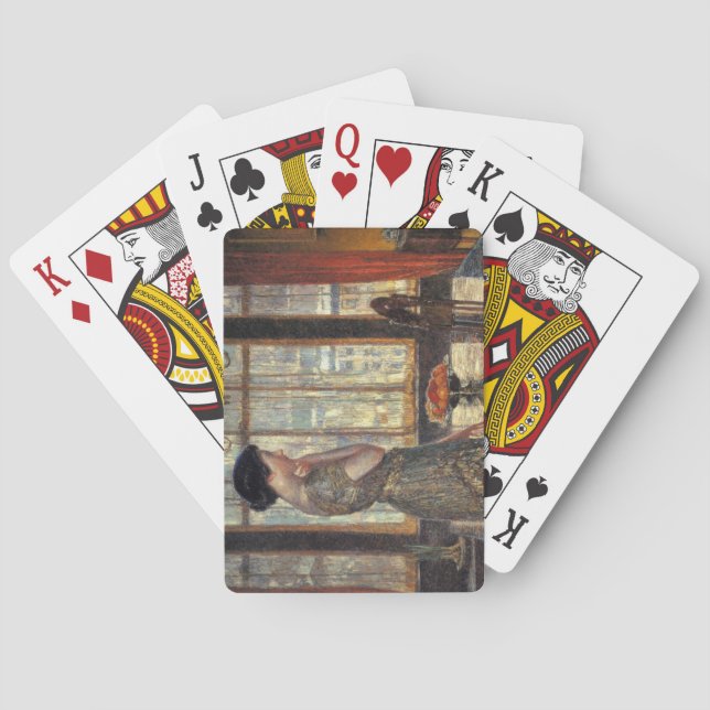 New York Window in Winter (by Childe Hassam) Poker Cards (Back)