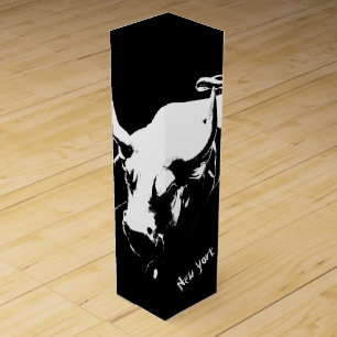 New York Wine Box Bull Statue New York Souvenir