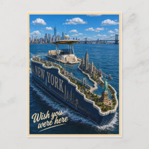 New York Wish You Were Here State Series Postcard