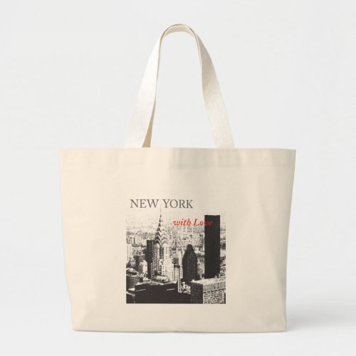 New York with Love Large Tote Bag