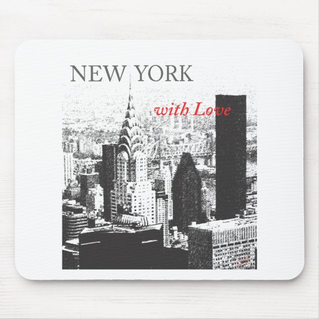 New York with Love Mouse Pad (Front)