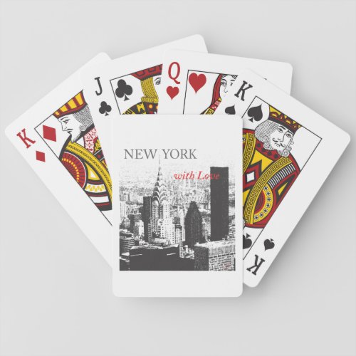 New York with Love Poker Cards