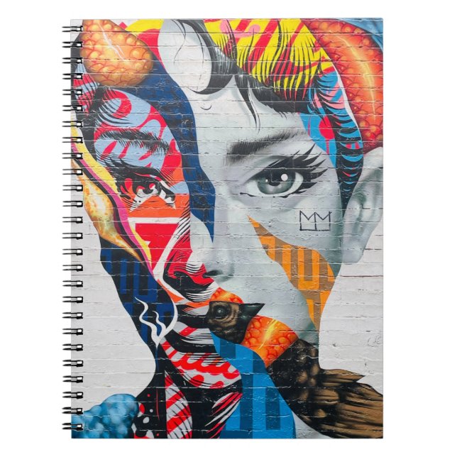 New York Woman's Portrait Spiral Photo Notebook (Front)