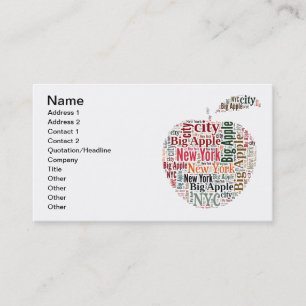 New York words cloud Business Card