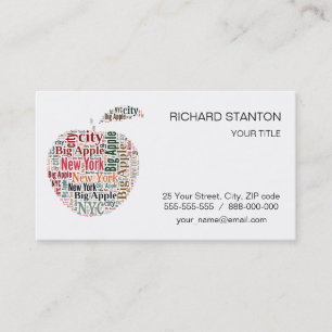 New York words cloud Business Card