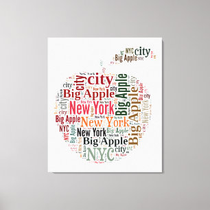 New York words cloud Canvas Print