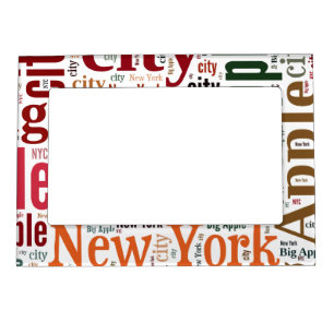 New York words cloud Magnetic Photo Frame