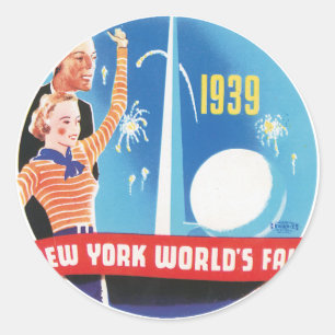 New York World's Fair 1939 Classic Round Sticker