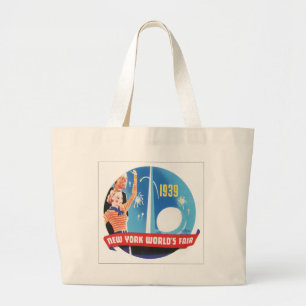 New York World's Fair 1939 Large Tote Bag