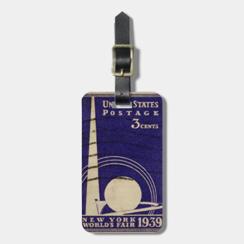 New York Worlds Fair 1939 Luggage Tag