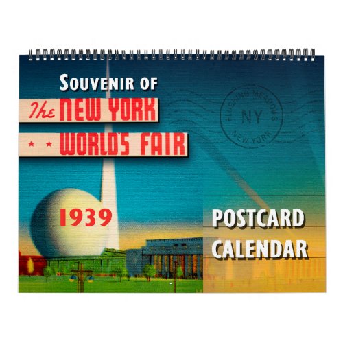 New York Worlds Fair 1939 Postcard Calendar
