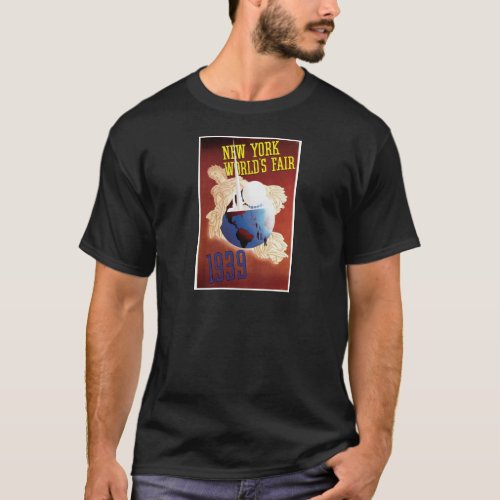 New York Worlds Fair 1939 Travel Poster Art T_Shirt