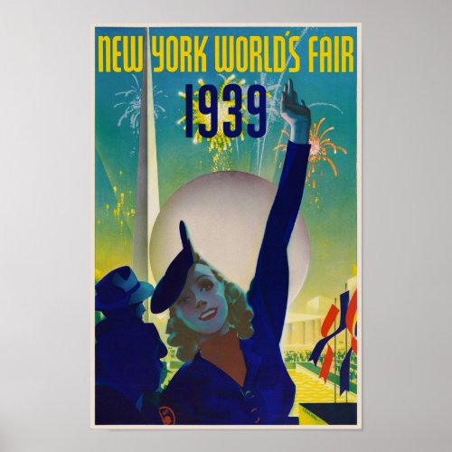 New York Worlds Fair 1939 Vintage Poster