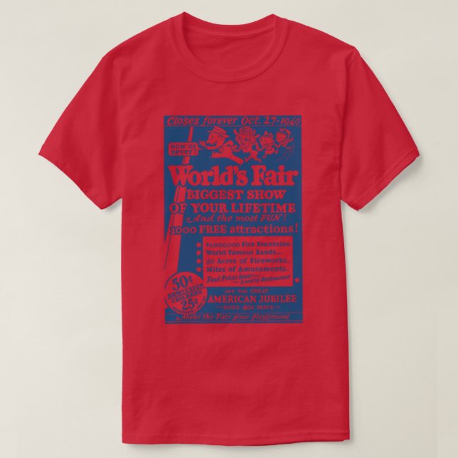 New York Worlds Fair 1940 T-Shirt (Design Front)