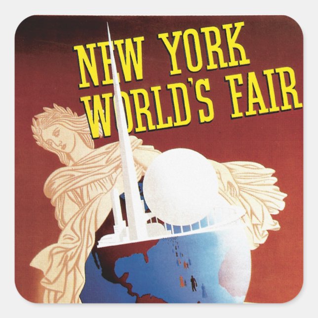 New York World's Fair (Globe) Square Sticker (Front)