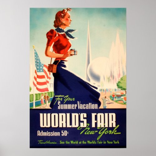 New York Worlds Fair Vintage Poster