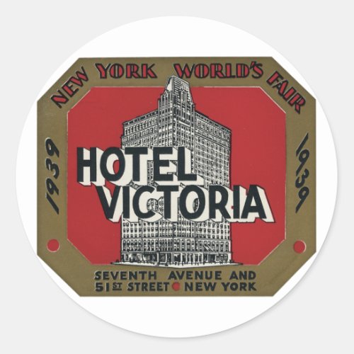 New York Worlds Fair Vintage Travel Label