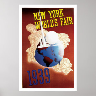 New York, World's Fair Vintage Travel Poster