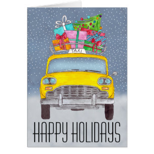 New York Yellow Cab Christmas Gifts Cards