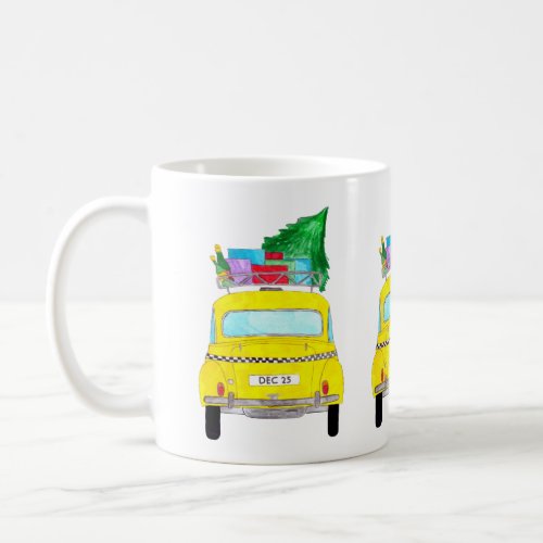 New York Yellow Cab Taxi Christmas Gifts Coffee Mug