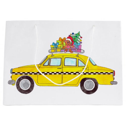 New York Yellow Cab Taxi Christmas Gifts Large Gift Bag