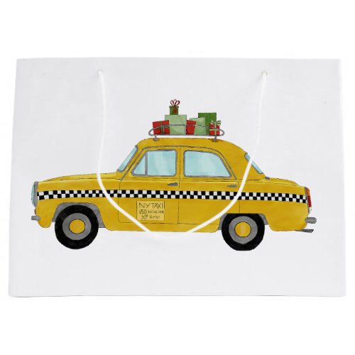New York Yellow Cab Taxi Christmas Gifts Large Gift Bag