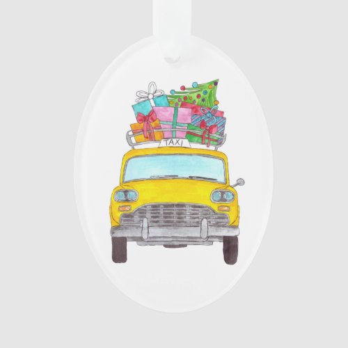 New York Yellow Cab Taxi Christmas Gifts Ornament