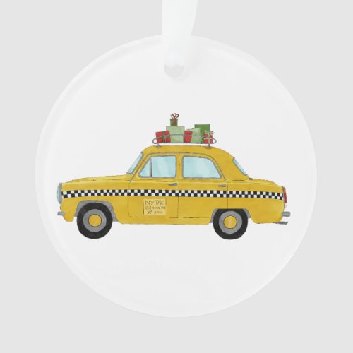 New York Yellow Cab Taxi Christmas Gifts Ornament