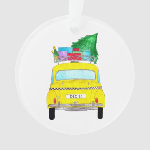 New York Yellow Cab Taxi Christmas Gifts Ornament