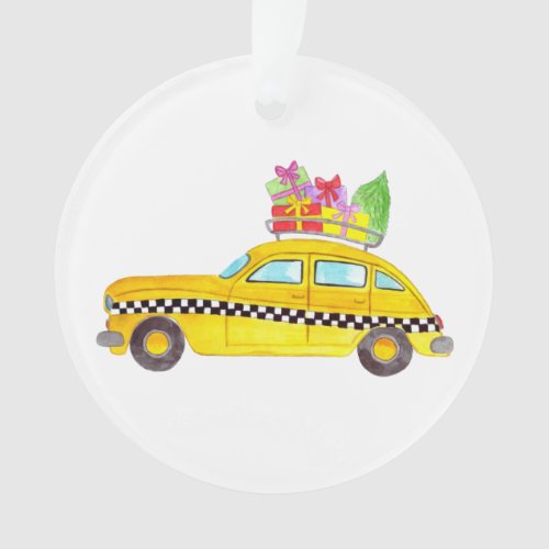 New York Yellow Cab Taxi Christmas Gifts Ornament