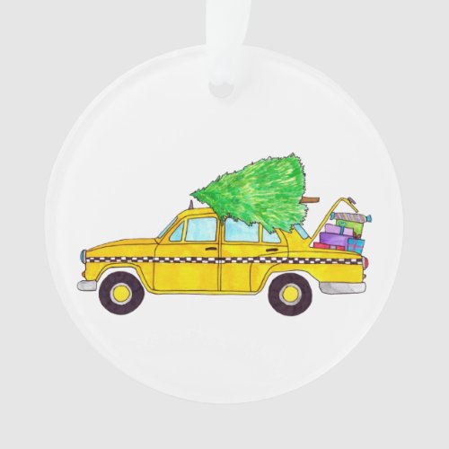 New York Yellow Cab Taxi Christmas Gifts Ornament