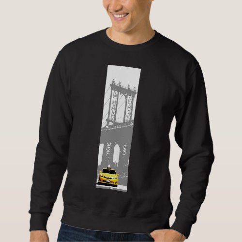 New York Yellow Taxi Brooklyn Mens Clothing Sweatshirt