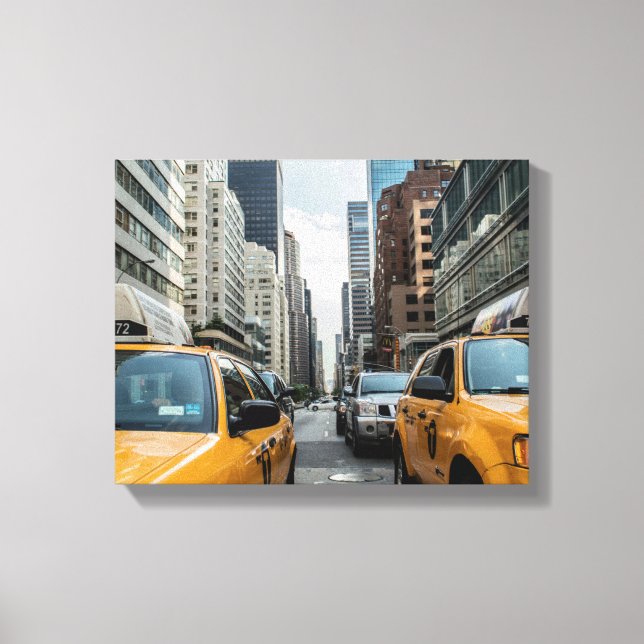 New York Yellow Taxi Cabs Canvas Print (Front)